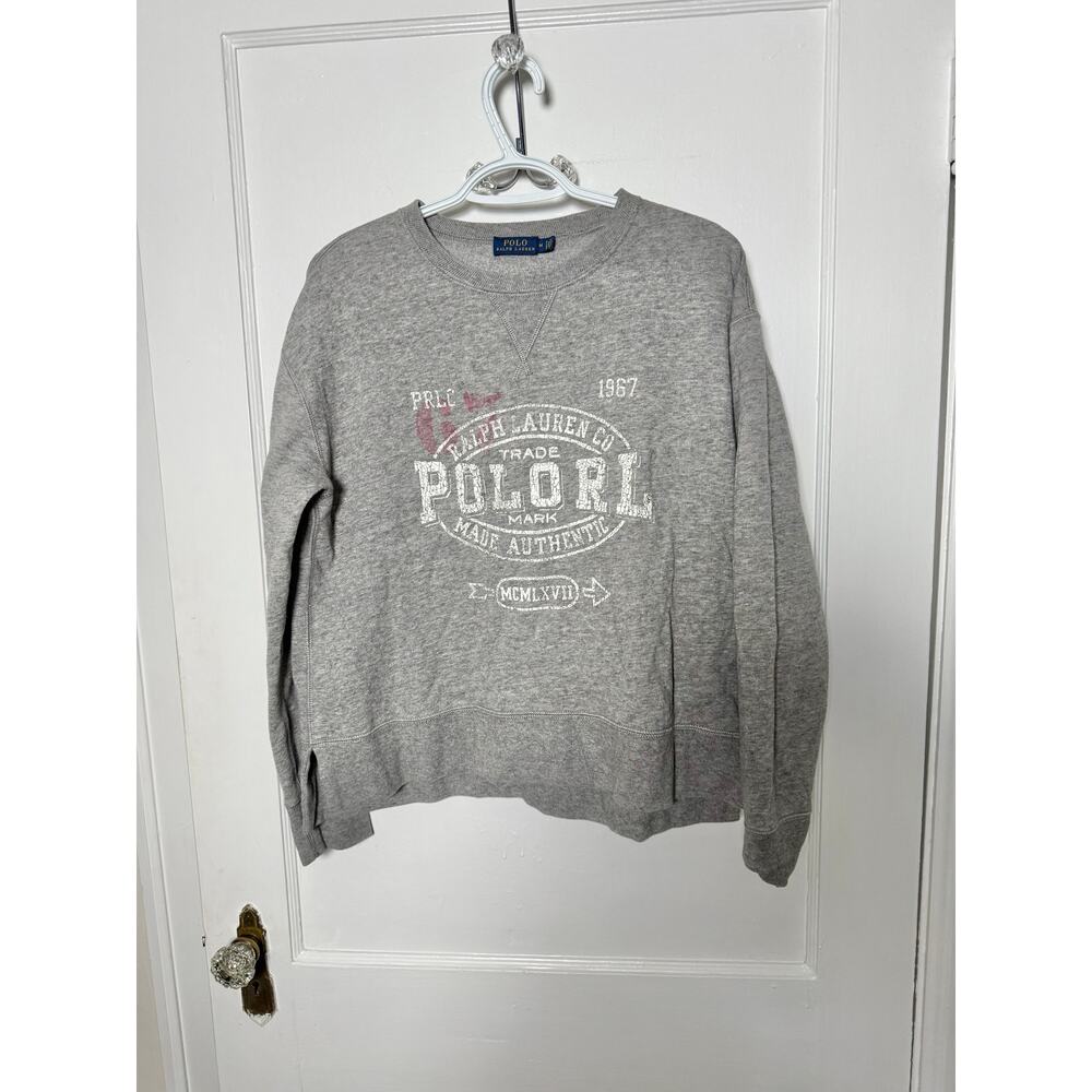 Polo by Ralph Lauren Gray Logo Crewneck Sweatshirt